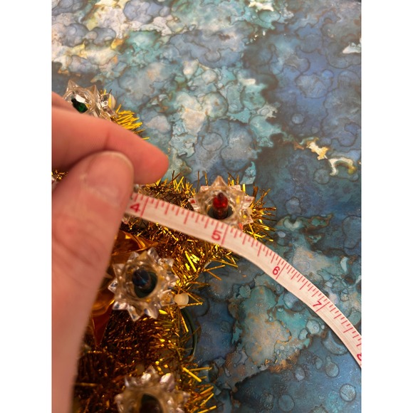 Vintage 11 Lite Lighted Star Christmas Tree Topper Boxed Taiwan Multicolor - Picture 6 of 7